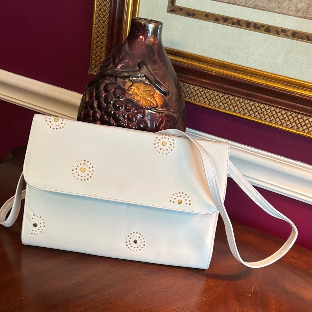 Elegant White and Gold Women's Bag